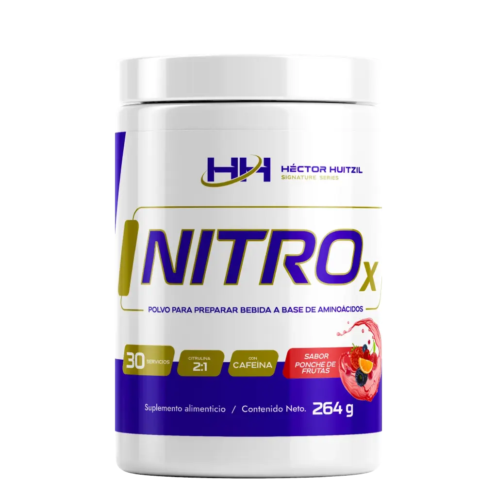Nitro X | pre-entreno con cafeína, creatina, aminoácidos  y citrulina | 264 g 30 servicios