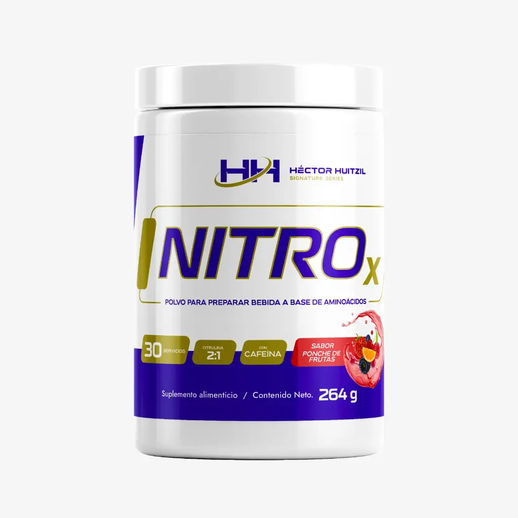 Nitro X | pre-entreno con cafeína, creatina, aminoácidos  y citrulina | 264 g 30 servicios