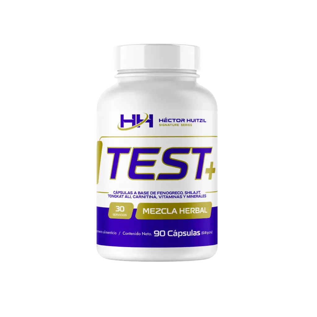 Test+ | A base de maca negra, fenogreco, tribulus y + | 90 cápsulas 30 servicios